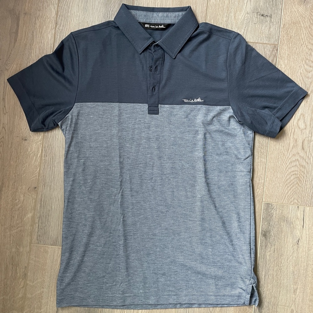 EUC Travis Mathew Spooky Season Golf Polo Two Tone Navy - Blue Night - Size S